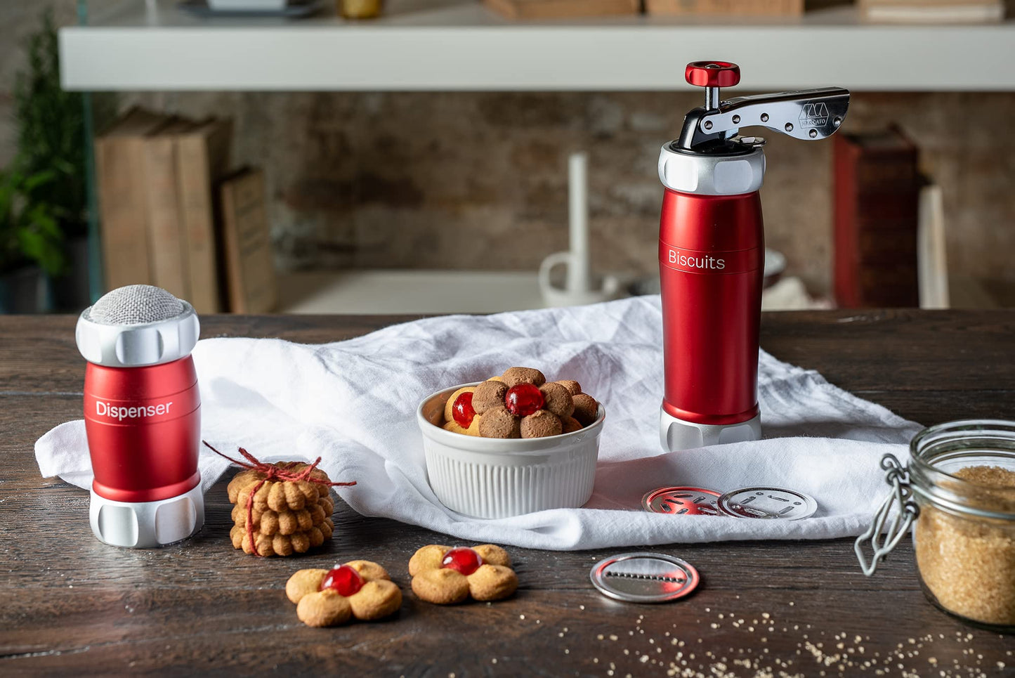 Marcato BI-DES-RSO Biscuits Design Rosso, Alluminio, Rosso