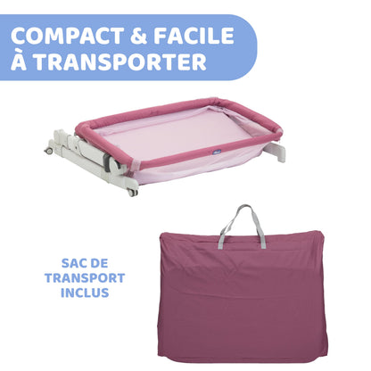 Chicco Next2Me Pop Up Culla Neonato Fianco Letto, Chiusura Compatta, Trasportabile Ovunque, Altezza Regolabile, Inclinabile, Materasso e Borsa da Viaggio Inclusi, Orchid