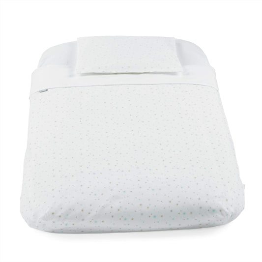 CHICCO Set di 4 pezzi Next2me federa + lenzuolo + copripiumino + copripiumino + copripiumino Stars
