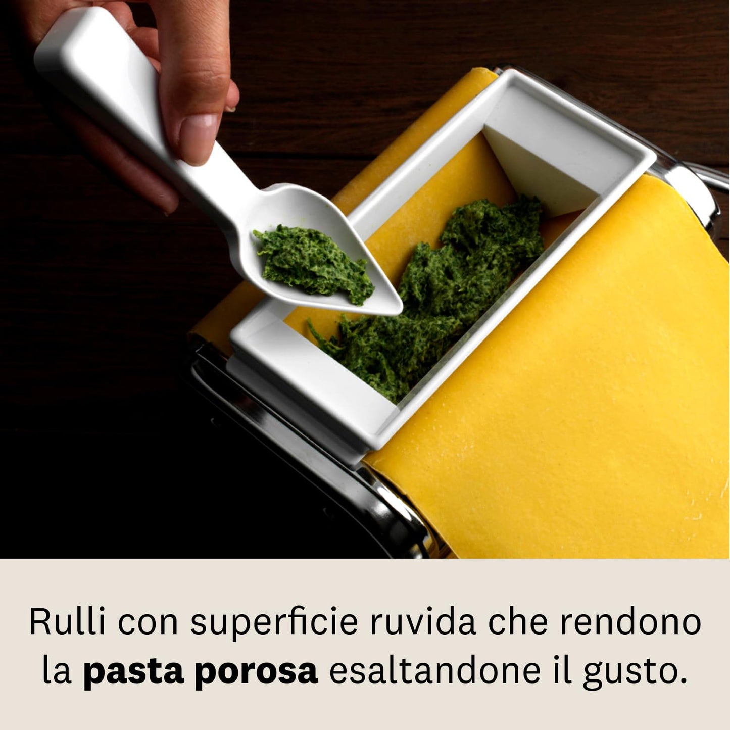 Marcato Accessorio Macchina per la Pasta, Macchina per Ravioli, Taglio da 150 mm, in Acciaio Cromato, Compatibile con Atlas 150 e Atlasmotor, Accessorio da Cucina Tagliapasta. Formato: Ravioli
