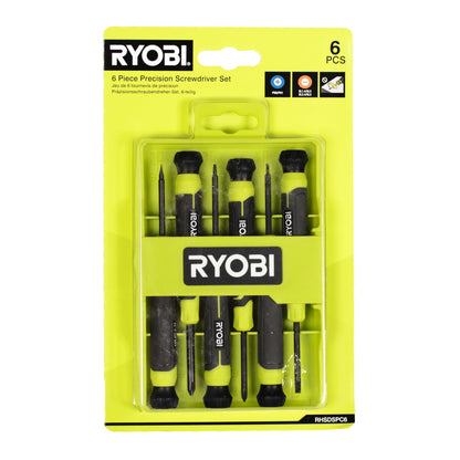 RYOBI - Set of 6 precision magnetic head screwdrivers - RHSDSPC6