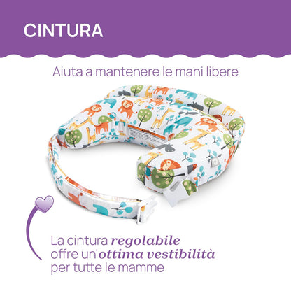 Boppy Cuscino Allattamento Deluxe, Supporto per Allattamento al Seno e con Biberon, Forma Ergonomica con Supporto per Mamma e Bambino, Imbottitura Piena, Sfoderabile e Lavabile in Lavatrice, 0M+