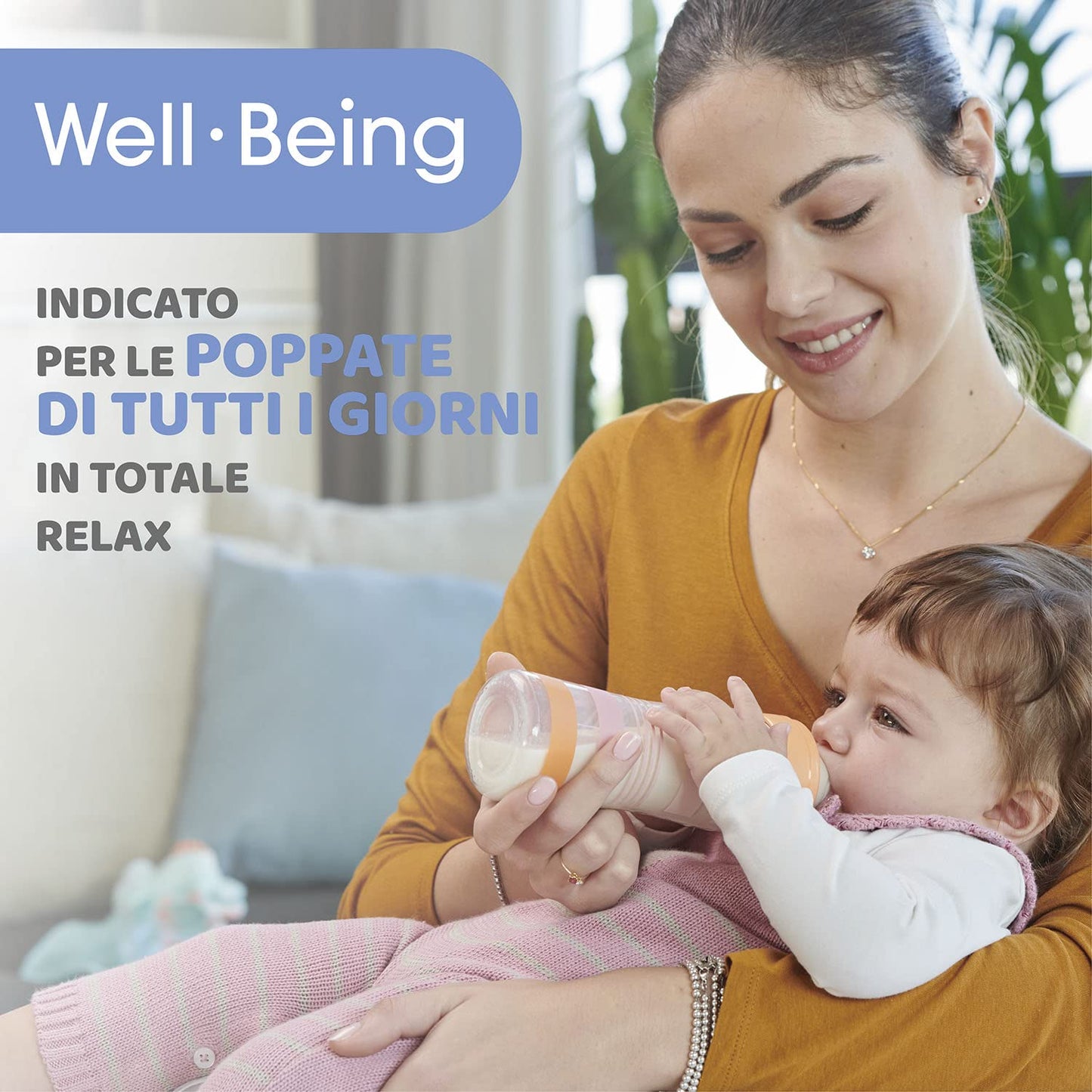 Biberon Benessere Flusso Medio, con Tettarella Physio in Morbido Silicone e Finitura Soft Sense, Anticolica, Riduce Rigurgito e Irritabilità, Bottiglia in Plastica da 250 ml, 2 Mesi+, Bambino
