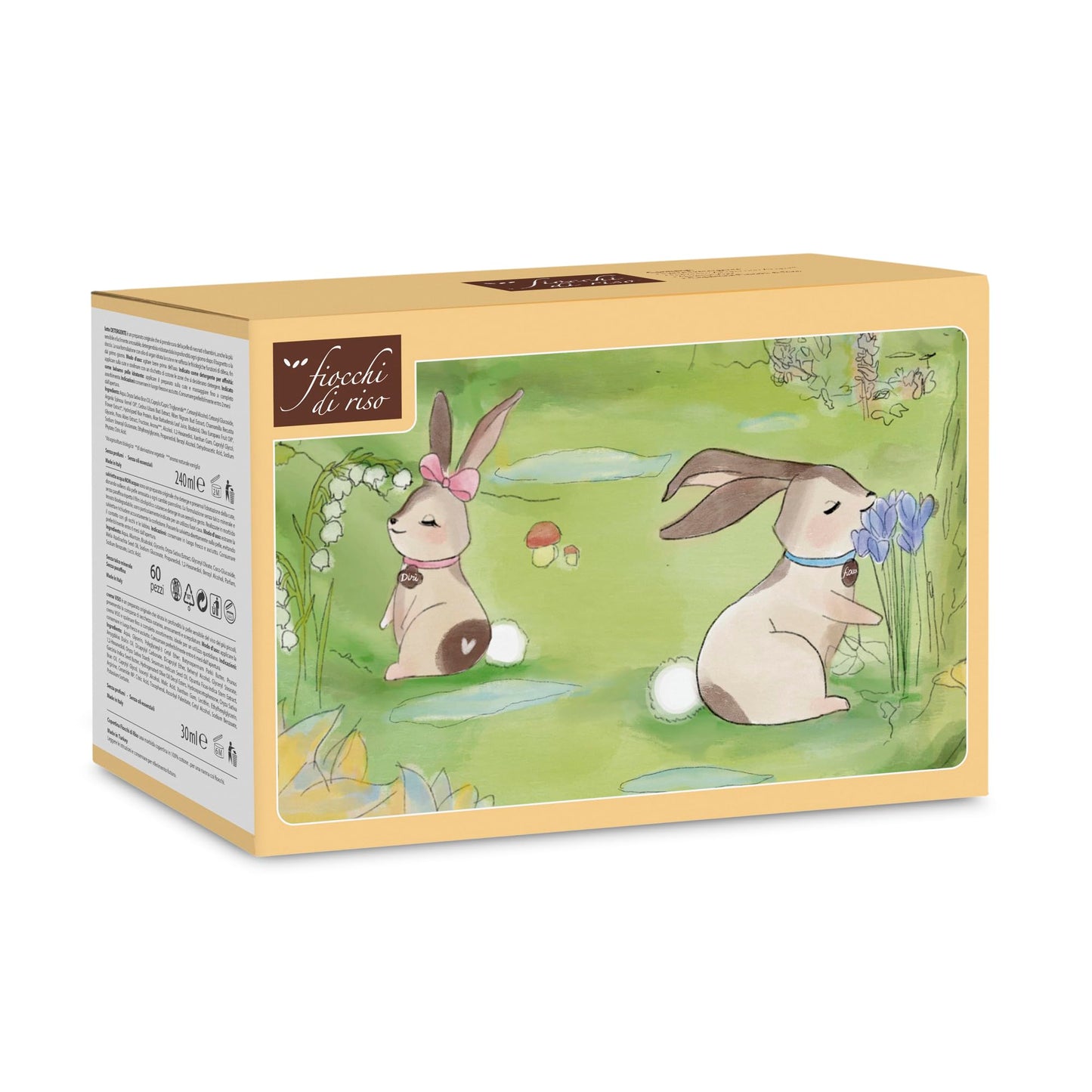 Fiocchi di Riso - COFANETTO RELAX - Kit per una detersione coi fiocchi - Latte Detergente, Crema Viso, salviette Acqua NON Acqua, Copertina- IDEA REGALO