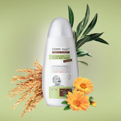 Fiocchi di Riso - COFANETTO TALCO - Kit specifico per rinfrescare e creare una barriera dermo-protettiva con profumazione sgradita alle zanzare. Talco NON Talco emulsione e salviettine - IDEA REGALO
