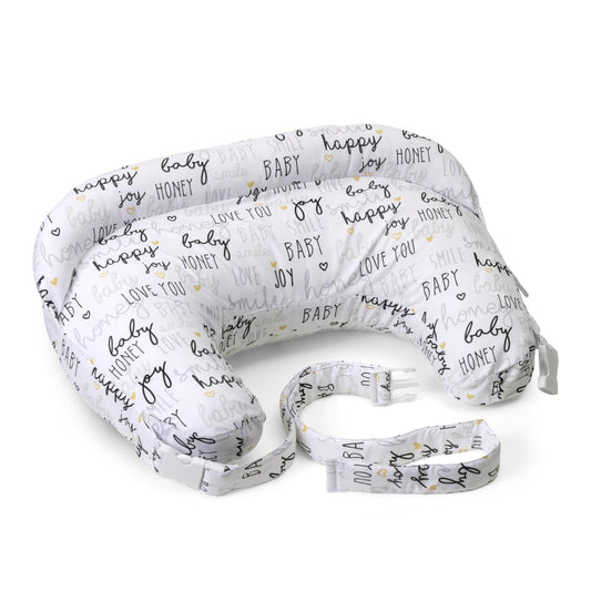 Boppy Cuscino Allattamento Deluxe, Supporto per Allattamento al Seno e con Biberon, Forma Ergonomica con Supporto per Mamma e Bambino, Imbottitura Piena, Sfoderabile e Lavabile in Lavatrice, 0M+