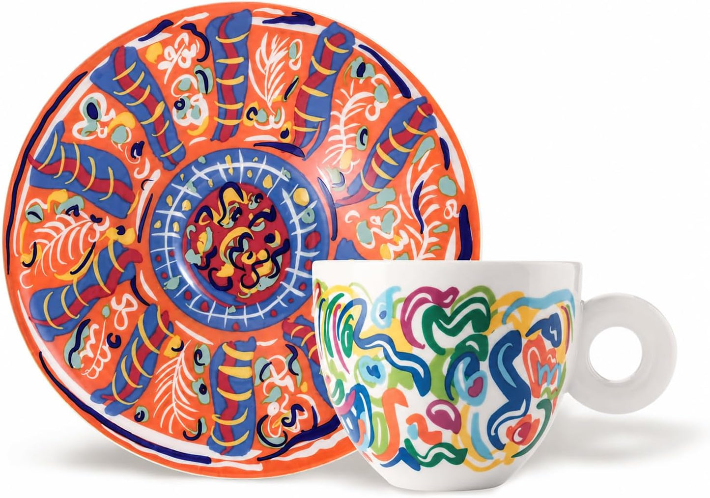 Illy Art Collection Sol Calero | 25366 Un Set da 4 Tazze Espresso, Numerate e Firmate dall'artista