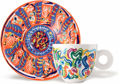 Illy Art Collection Sol Calero | 25366 Un Set da 4 Tazze Espresso, Numerate e Firmate dall'artista