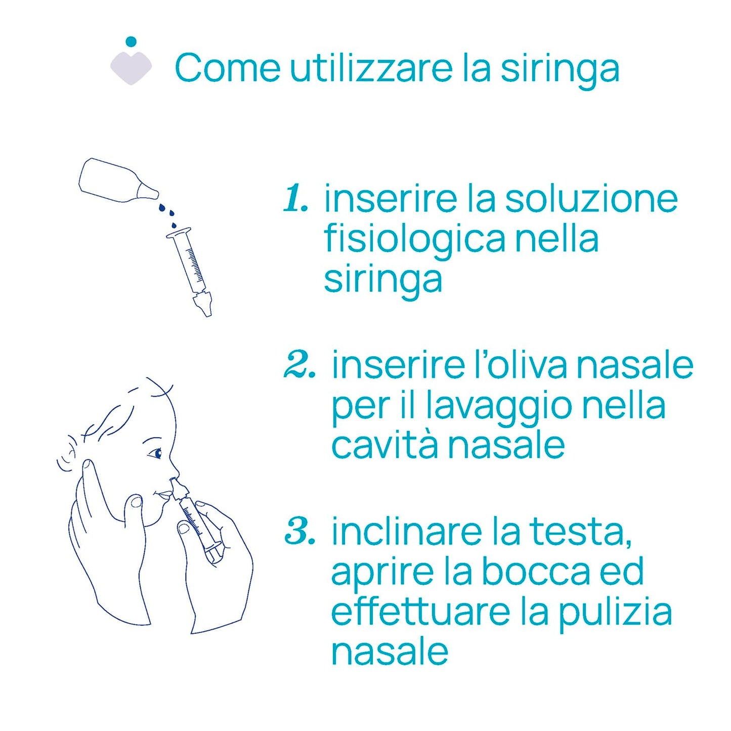 Chicco Easy Breath Siringa Nasale, dispositivo monouso per il lavaggio profondo delle cavità nasali del bambino, Contiene 2 siringhe da 5 ml e 2 olive nasali in silicone, 0m+