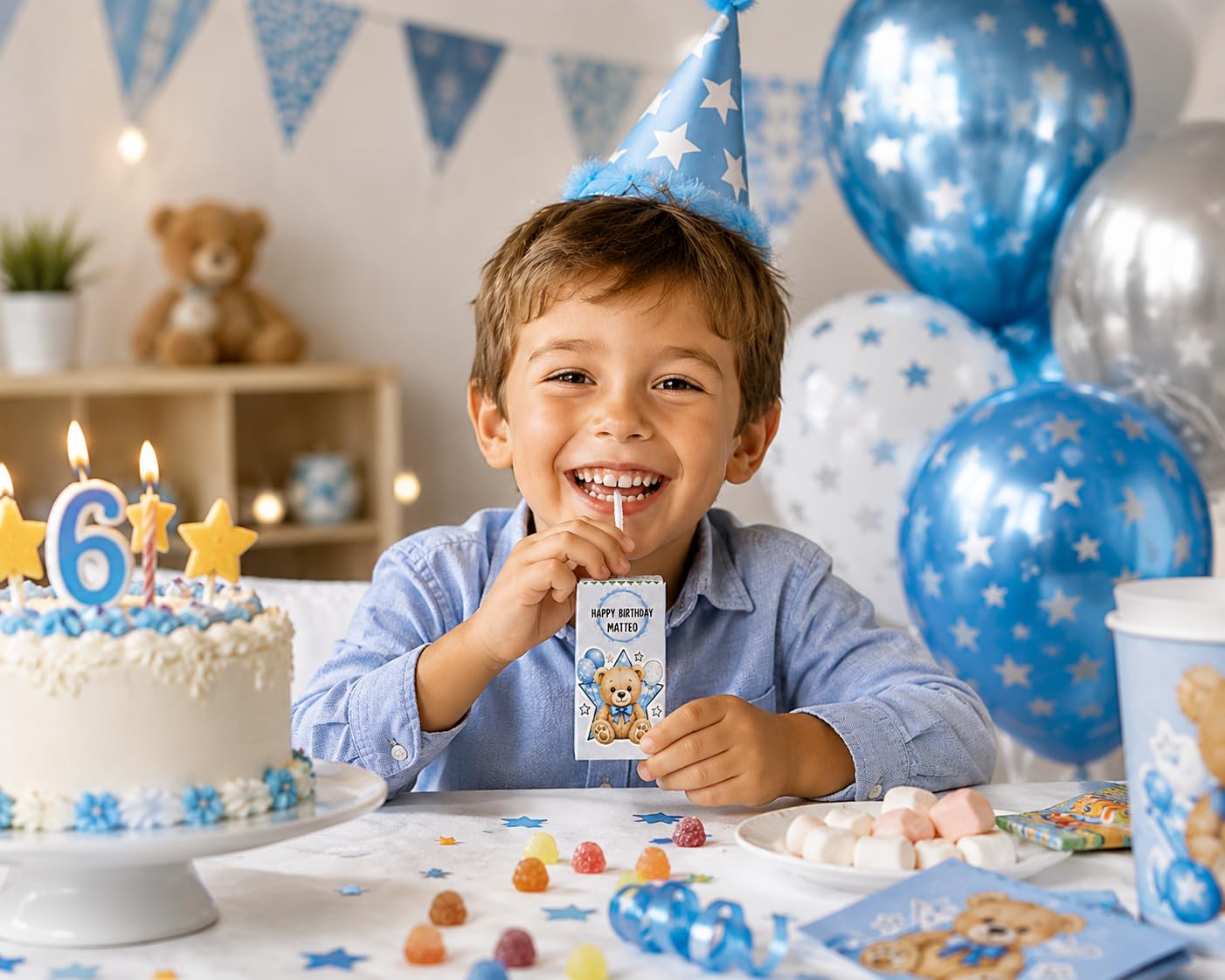 Carpe Diem Shop Succhi di Frutta Personalizzati per Compleanno, Feste a Tema, Eventi per Bambini, Stile Acquerello, Coordinati Festa, Chiudifesta, Gadget