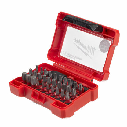 Milwaukee SHOCKWAVE - Set di punte compatte, 32 pezzi, Rosso