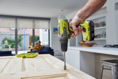 Ryobi R18DD3 – 0 Trapano Avvitatore a Batteria 18V ONE+, Batteria non Inclusa, con Luce LED, 2 Velocità, per Legno e Metallo
