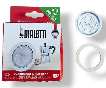 Bialetti GUARNIZIONE E FILTRO RICAMBIO PER CAFFETTIERA MOKINA 1/2 TAZZA