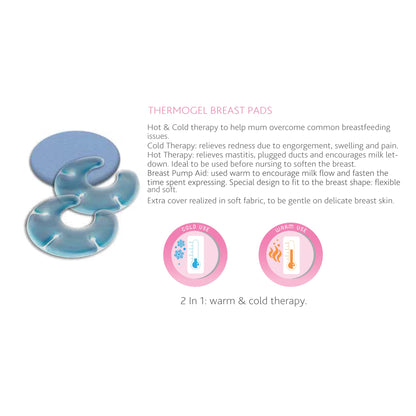 CHICCO 2 Cuscinetti Thermogel Sollievo per Seno Allattamento Gel Freddo Termico