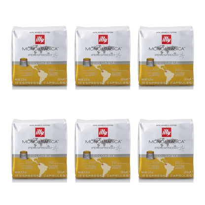 ILLY 6 Pacchi Da 18 capsule Monoarabica Colombia Giallo