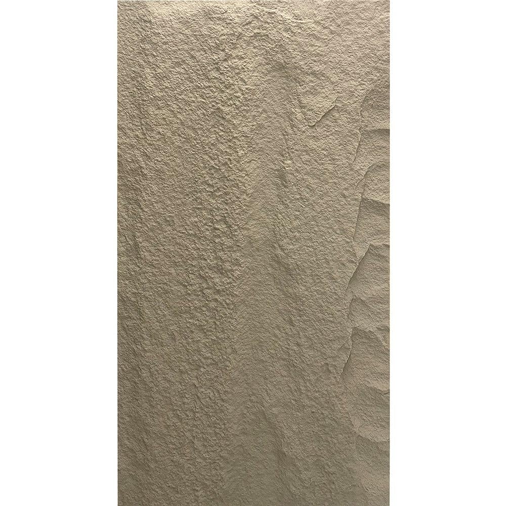 DIVINA HOME, Naturale, Pannello Decorativo 3D Effetto Roccia, PU, Moderno, 16 kg, 120 x 60 x 3 cm, 7,2 m², Grigio Cemento, Rivestimento Murale