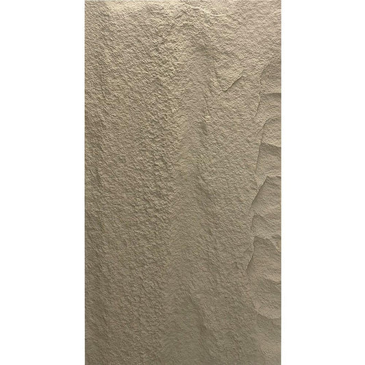 DIVINA HOME, Naturale, Pannello Decorativo 3D Effetto Roccia, PU, Moderno, 16 kg, 120 x 60 x 3 cm, 7,2 m², Grigio Cemento, Rivestimento Murale