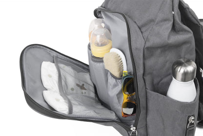 Chicco Lightweight and functional backpack for parents, equipped with thermal pockets, practical, elegant and functional, with magnetic closure, dark gray