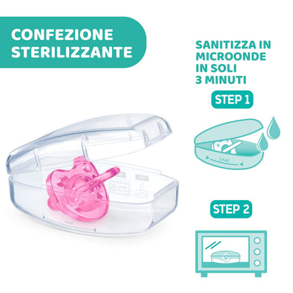 Chicco PhysioForma Ciuccio in Silicone 6 - 16 Mesi, Rosa/Viola