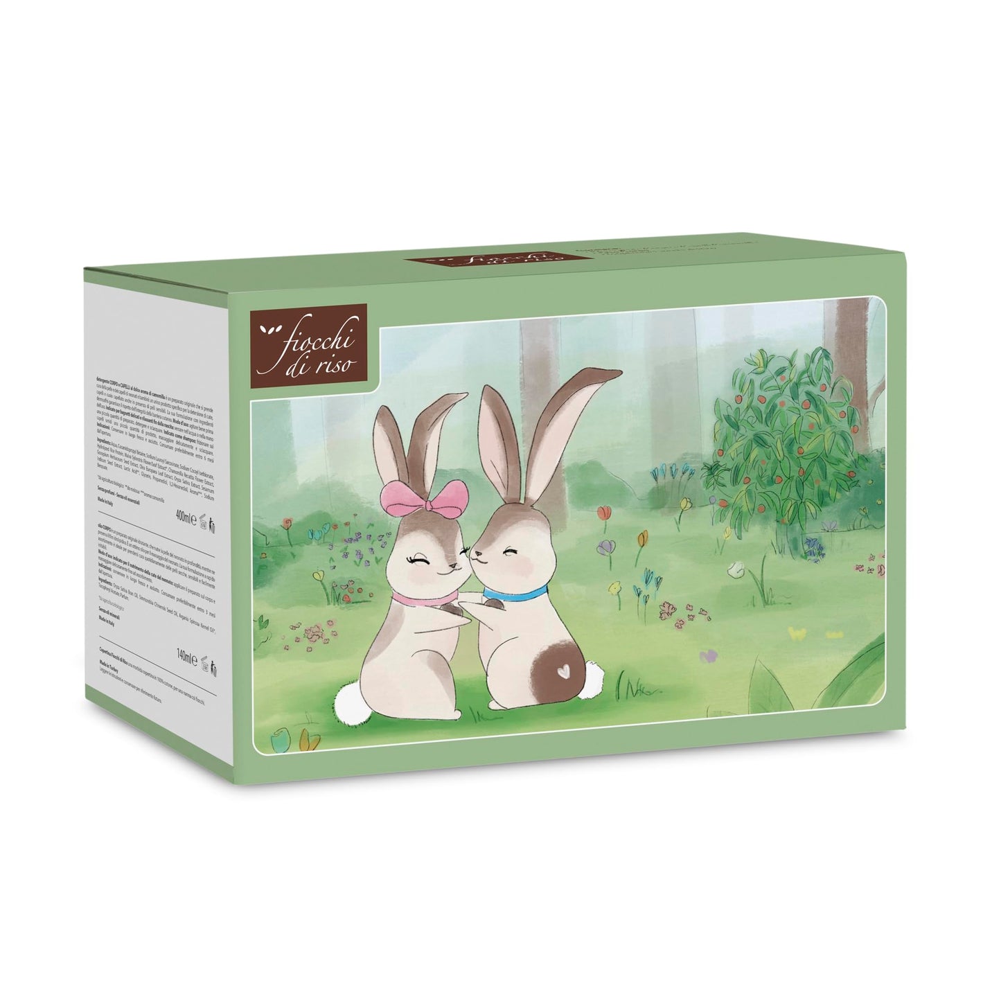 Fiocchi di Riso - COFANETTO BUONA NANNA - Kit per una coccola coi fiocchi - Detergente Corpo e Capelli Camomilla, Olio Corpo, Copertina - IDEA REGALO