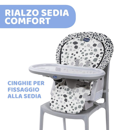 Chicco Polly Progres5 Seggiolone Pappa Regolabile per Bambini 0 Mesi, 3 Anni (15 kg), Trasformabile in Rialzo Sedia Bambini, Reclinabile a Sdraietta, con 4 Ruote e Chiusura Compatta, Anthracite