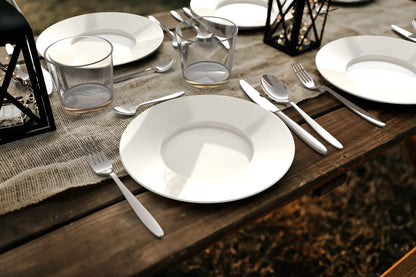 Lagostina Luisa, Set Servizio Posate monoblocco per 6 Persone, Acciaio Inox 18/10, 24 Pezzi (6x forchetta, coltello, cucchiaio, cucchiaino)