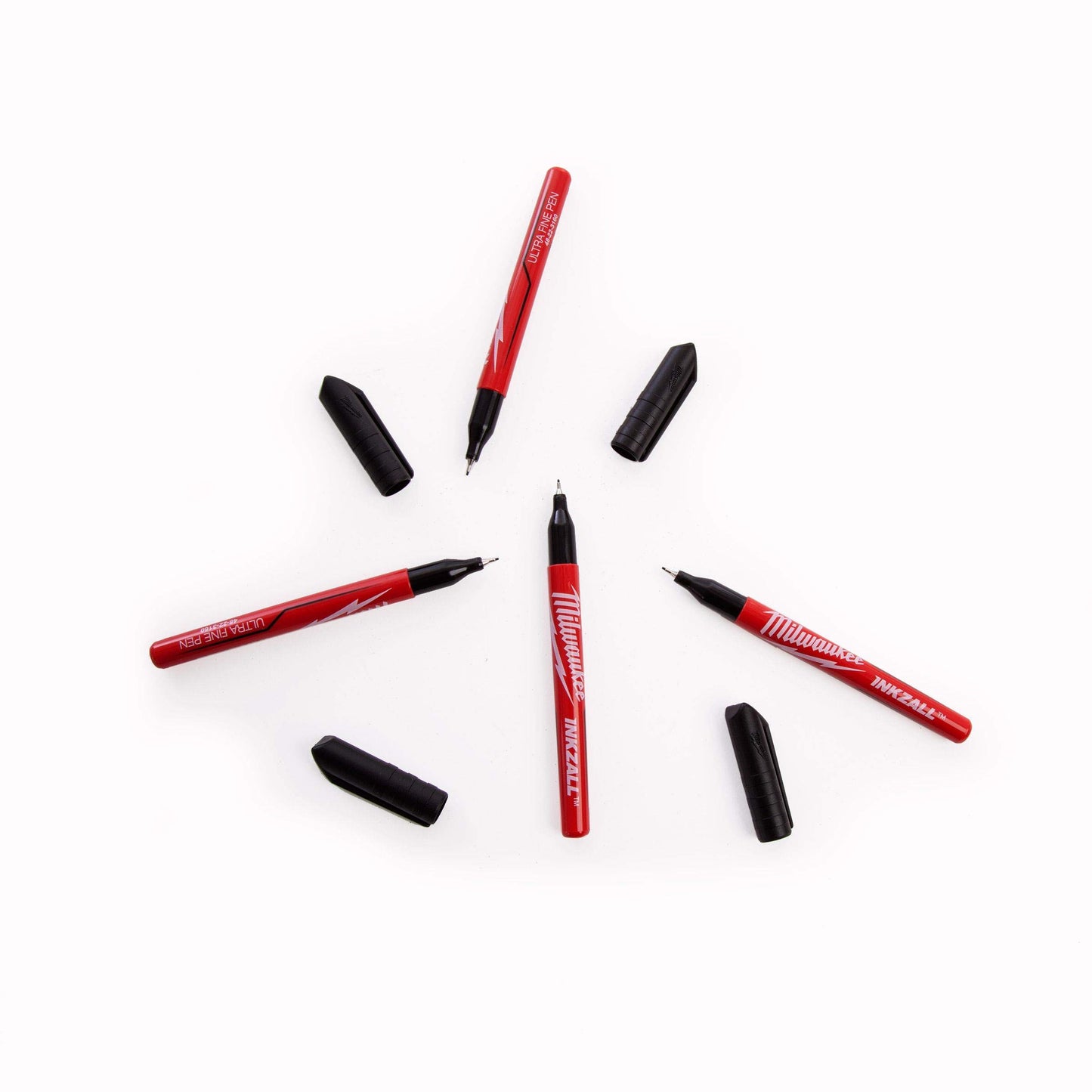 Milwaukee MHT48223164 - Penna a punta ultra fine, confezione da 4, colore: Nero