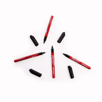 Milwaukee MHT48223164 - Penna a punta ultra fine, confezione da 4, colore: Nero