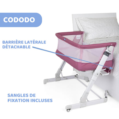 Chicco Next2Me Pop Up Culla Neonato Fianco Letto, Chiusura Compatta, Trasportabile Ovunque, Altezza Regolabile, Inclinabile, Materasso e Borsa da Viaggio Inclusi, Orchid