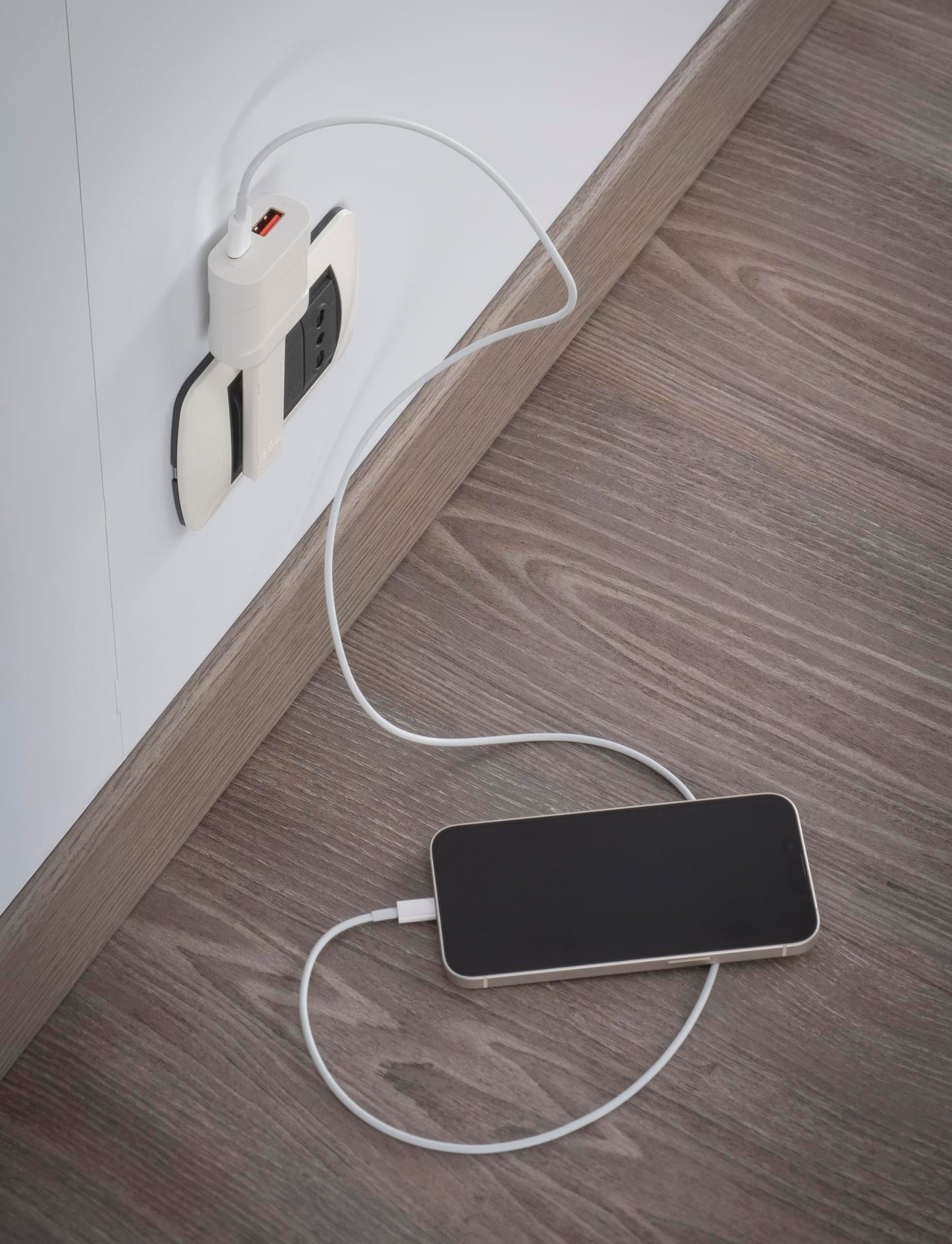 Rosi Caricatore USB/USB-C ultrapiatto 20W Emilia flat 10A Bianco