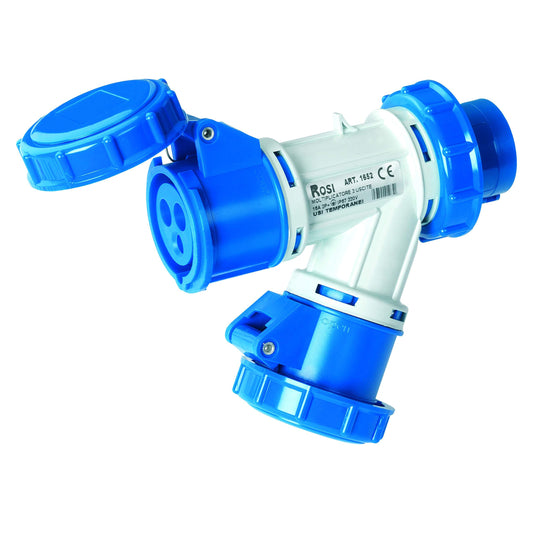 ROSI 1652 Moltiplicatore Mobile 2 Uscite Prese Industriali 3P 16A-6h 250V IP67