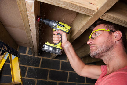Ryobi R18DD3 – 0 Trapano Avvitatore a Batteria 18V ONE+, Batteria non Inclusa, con Luce LED, 2 Velocità, per Legno e Metallo