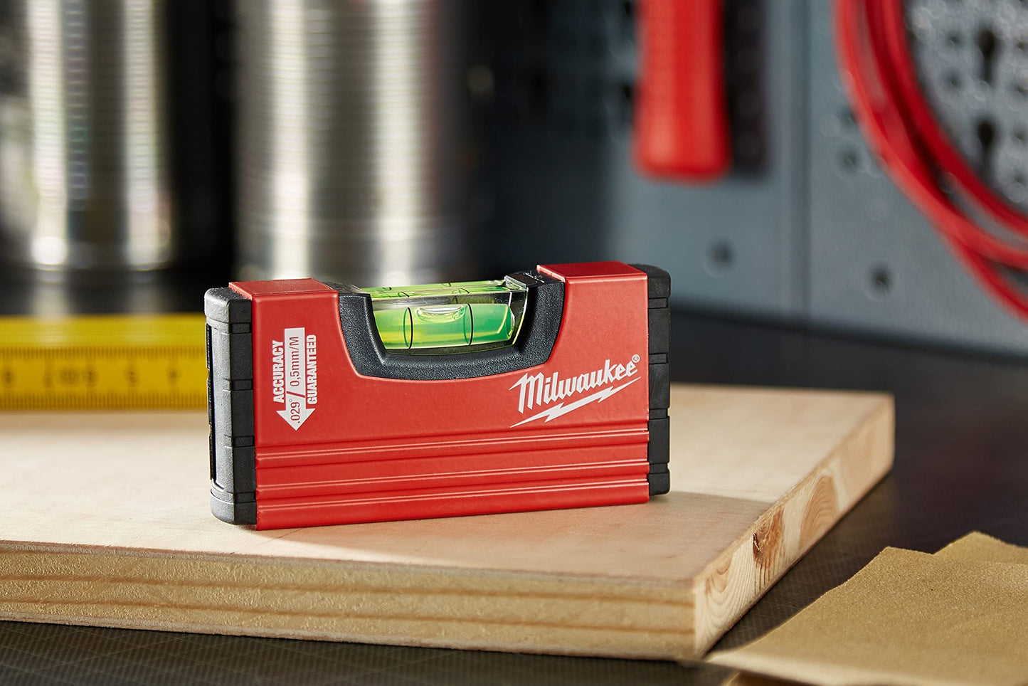 Milwaukee 4932459100 - Livella a bolla mini, 10 cm, colore: Rosso