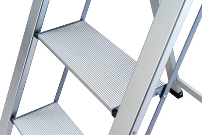 GIERRE BS200 Sgabello con Parapetto Alto in Alluminio SLIMSTEP 2 gradini | Scaletta Ultra Slim Sottile Minimo Ingombro