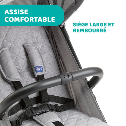 Trolley Me Lightweight Stroller from 0 Months to 15 kg, Reclining and Folding Stroller with Trolley Function, Compact Folding, Rain Cover and Extendable Canopy, Maximum Load Capacity 18 kg