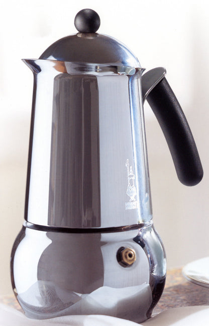 Bialetti Class Moka in acciaio INOX da 4 tazze, colore: Nero
