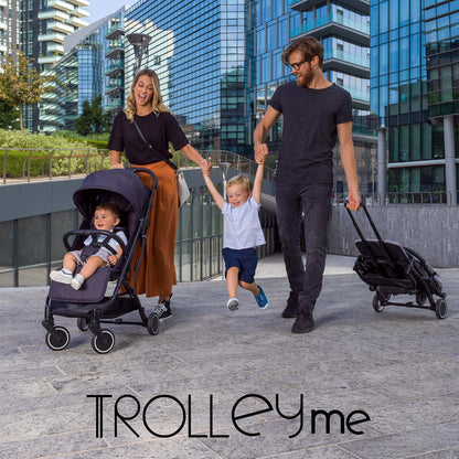 Chicco Trolley Me Lightweight Stroller from 0 Months to 15 kg, Reclining and Folding Stroller with Trolley Function, Compact Folding, Rain Cover and Extendable Canopy, Stone