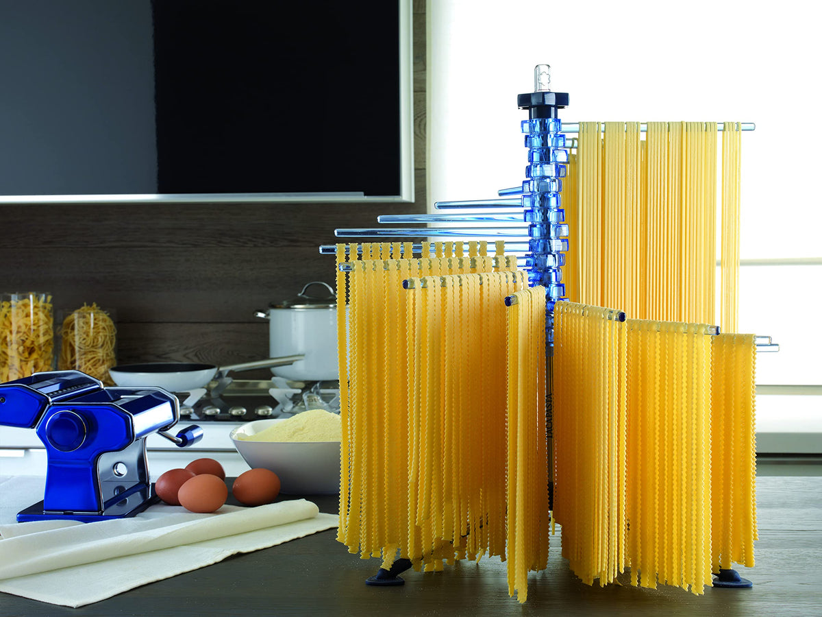 Marcato Tacapasta Premium | Stendi Pasta Fresca, Secca Pasta, Essiccatore per Pasta Fresca, Pieghevole, Salvaspazio, 16 Braccia, Fino a 2 Kg di Pasta, Accessorio da Cucina, Made in Italy