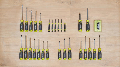 RYOBI - Set of 6 precision magnetic head screwdrivers - RHSDSPC6