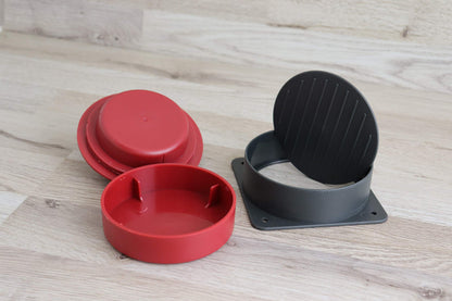 Fackelmann 40808 Pressa per Hamburger Normali e ripieni, Plastica, Multicolore