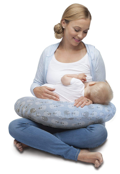 Support d'allaitement Boppy également connu sous le nom de coussin d'allaitement pour les nouveau-nés de 0 mois et plus, forme ergonomique avec soutien pour la mère et le bébé, soutien du nouveau-né pour l'allaitement et l'alimentation au biberon