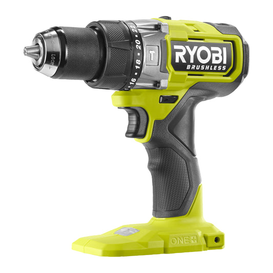 Ryobi RPD18BL2-0, Trapano a Percussione 18V ONE+ Brushless, Trapano con Mandrino Autoserrante 13mm, 3 Modalità di Lavoro, 2 Tipologie di Velocità, Compatto e Leggero, Luce LED, Batteria non Inclusa