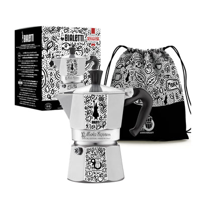 BIALETTI Moka Express Anniversary 3 Tazze | Caffettiera in Alluminio Celebrativa 90th Anniversario