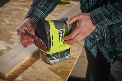 Ryobi RPS18-0 18V Delta Handheld Sander, Battery Not Included, for Light and Finishing Applications, Suitable for Narrow Spaces, Orbit Diameter 1.8mm