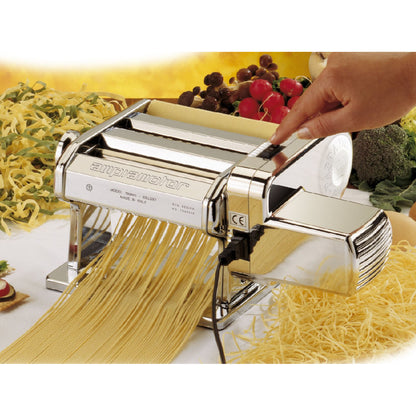 MARCATO Ampia 180 mm Motor Sfogliatrice Cromo Pasta Maker ITALY+ PastaDrive 220V