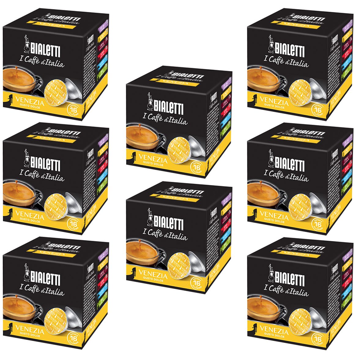 Bialetti Capsule Venezia - Set 8 confezioni da 16 capsule