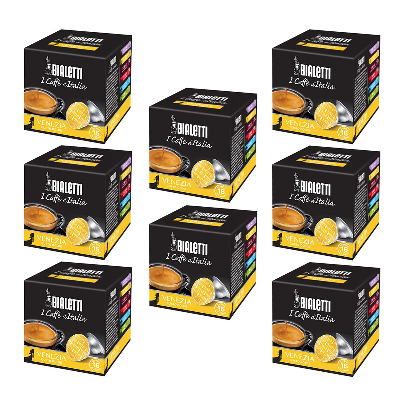Bialetti Capsule Venezia - Set 8 confezioni da 16 capsule