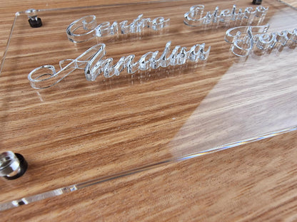 Targa in Plexiglass Personalizzata | Insegna con Caratteri in Rilievo 3mm | Targhetta Pubblicitaria, Dottori, Studi Professionali, Ristoranti, Attività commerciali (30x20cm, Personalizza)