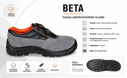 Outils bêta, chaussures B.SE SCAMOSC. Base grise BK 47, 47 mm