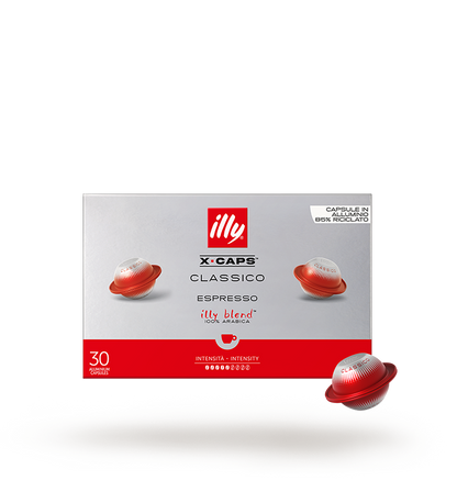 ILLY X-CAPS Caffè Espresso in Capsule di Alluminio, 100% Arabica, Gusto Morbido, 120 Capsule Cassico, Intenso o Decaffeinato